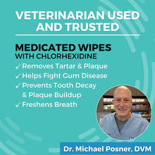 Load image into Gallery viewer, Nootie Medicated Dental Wipes for Dogs, Cleans Teeth and Freshens Breath for Dogs - Prevents Plaque and Tartar Dog Oral Care, 60 Count