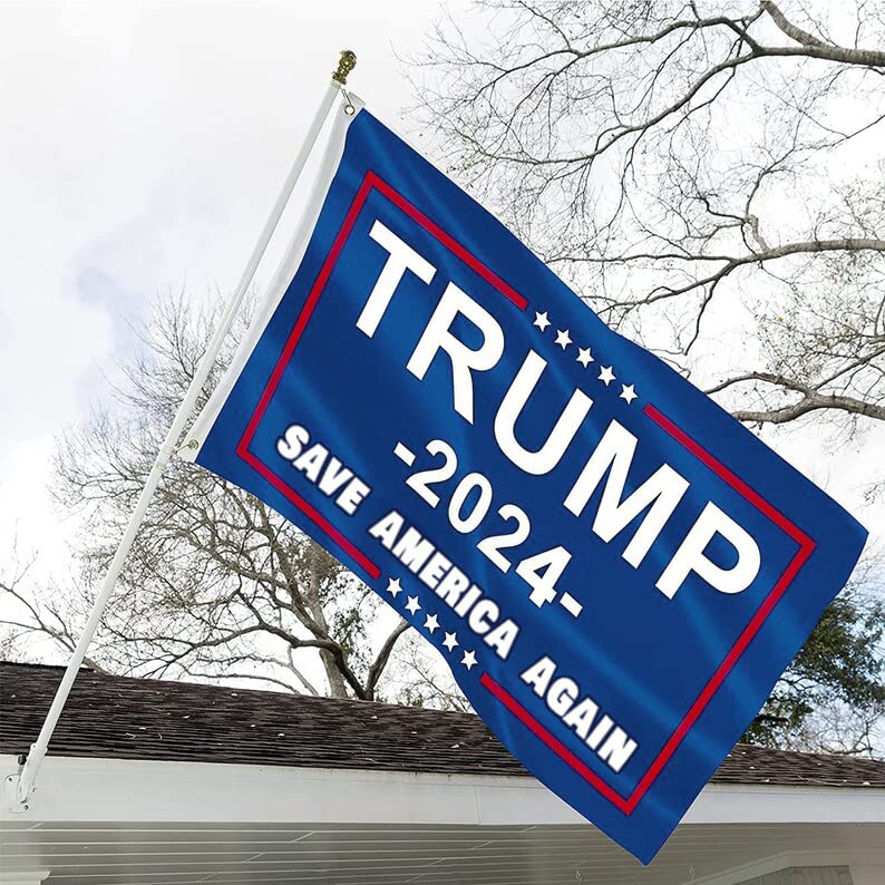 4 Pack Trump 2024 Flag Trump Make America Great Again Flag 2x3 feet Flags Double Stitch Around The Edge with Two Brass Buttonholes (Trump 2024-A)