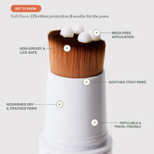 Load image into Gallery viewer, Dandylion Soft Paws Lotion with Brush | Dog Paw Balm & Paw Butter | Hydrating, Vet-Approved, Lick-Safe, Fragrance-Free | pH-Balanced for Itchy, Dry, Cracked Dog Paws | 0.6 fl oz