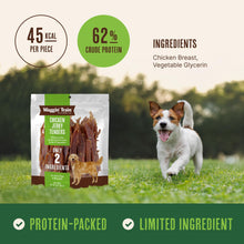 Load image into Gallery viewer, Waggin' Train Chicken Jerky Dog Treats, Made with 100% Real Chicken Breasts, Only Two All-Natural Ingredients, Great High Protein Dog Treat, Easily Digestible for Big or Small Dogs, 30 oz. Pouch