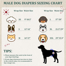 Load image into Gallery viewer, Reusable Dog Diapers Male, Premium Washable Belly Bands for Male Dogs, Pack of 5, High Absorbing Large Male Dog Wraps for Doggie & Puppy in Incontinence or Excitable Urination and Training(L)