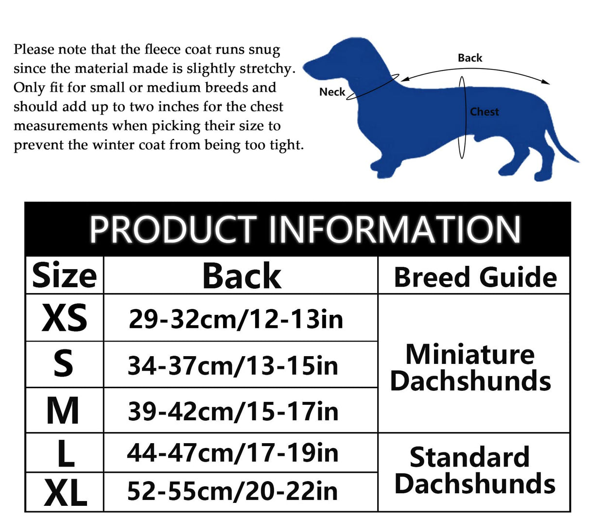 Dachshund Coats Waterproof, Perfect for Dachshunds, Sausage, Weiner Dog Winter Coat with Padded Fleece, Puppy Snowsuit with Adjustable Bands and High Vis Reflective Trim - Red - XS