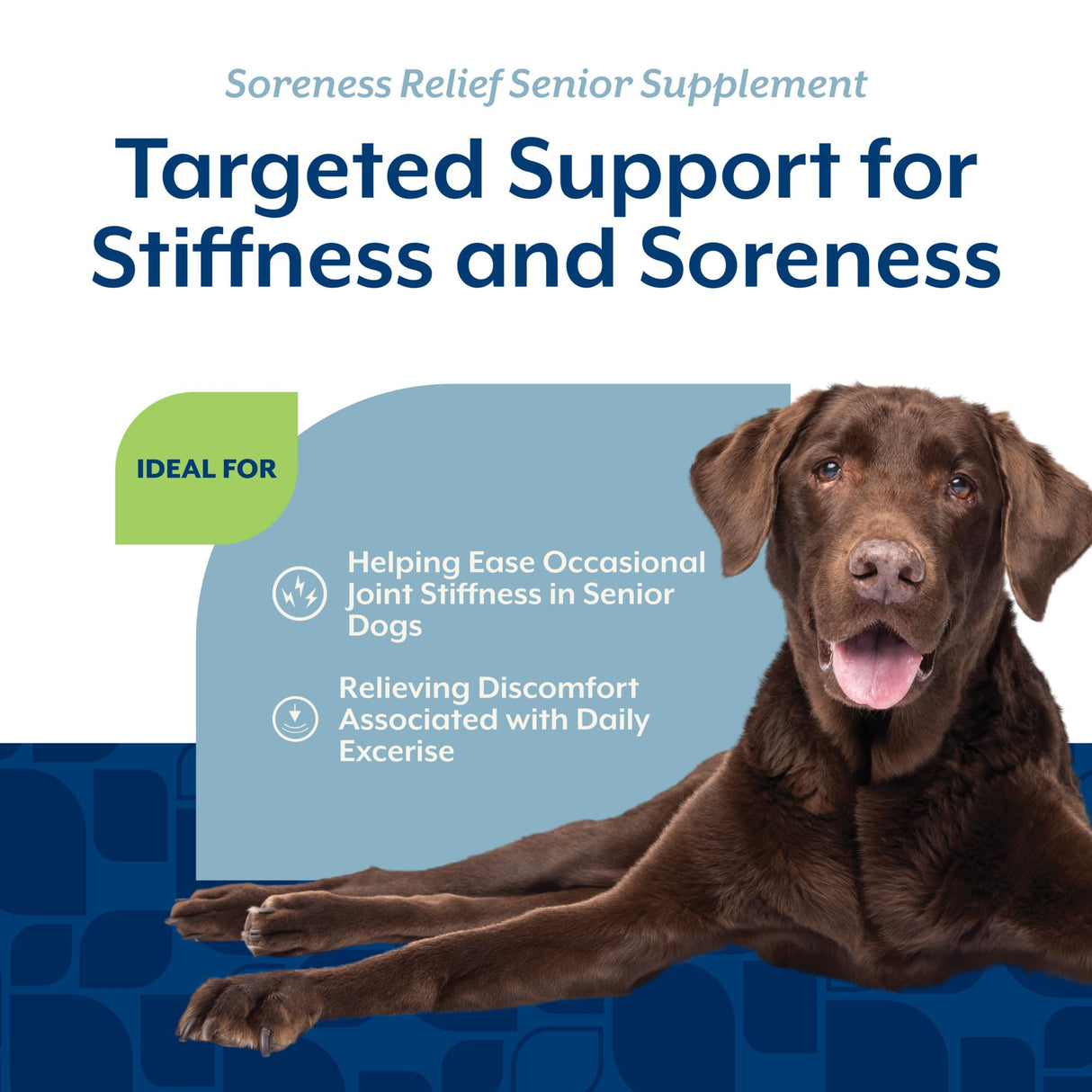 NaturVet Soreness Relief Senior Supplements for Dogs, Hickory Smoked Bacon Flavor, 60 Chewable Tablets