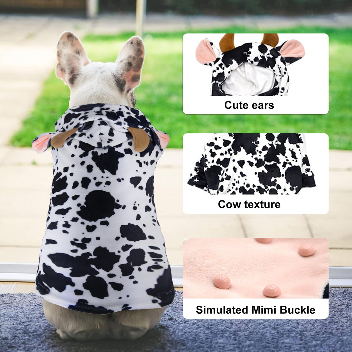 Stitch Dog Costume Dog Clothes for Medium Size pet Cow Costume Pet Halloween Animal Cosplay French Bulldog Funny Halloween Costumes