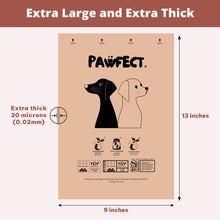 Load image into Gallery viewer, Pawfect Dog Poop Bags Rolls – Biodegradable Poop Bags, Compostable Dog Waste Bags, BPI Certified Pet Waste Bags, Unscented, Large, Puppy Poo, Earth Friendly, Bolsas Para Perros Popo (240 Counts)