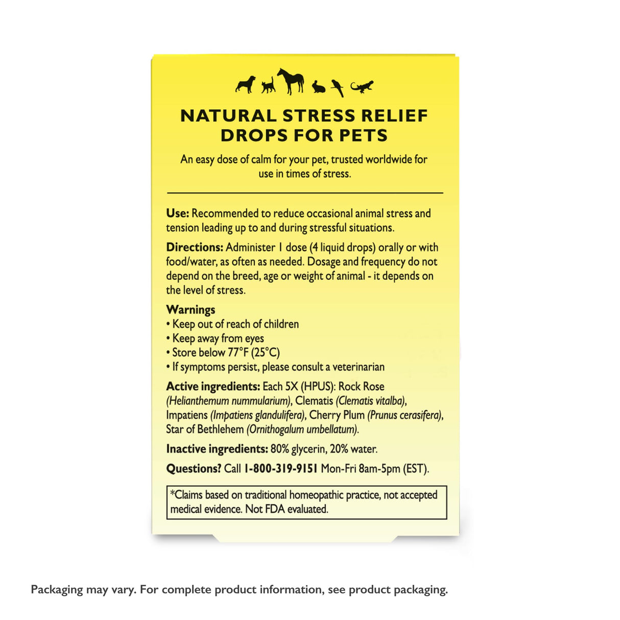Rescue Remedy Pet Dropper - 10mL - Stress & Tension Support for Dogs & Cats with Bach Natural Flower Essences - Sedative-Free, Homeopathic Liquid Formula - For All Breeds, Ages & Weights