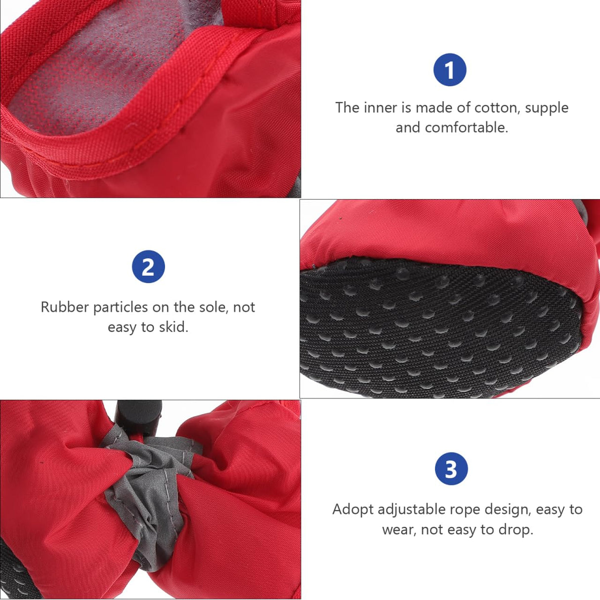 Toddmomy 12Pcs Dog Shoes Anti-Slip Sole Dog Boots & Paw Protector for Small Medium Pet Rainy Days Outdoor Use Keeps Paws Dry Warm