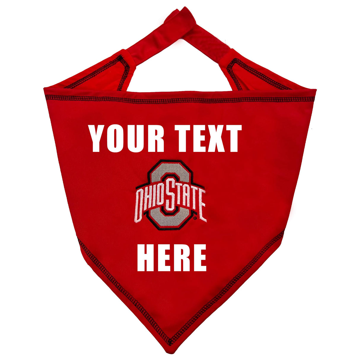 Pets First NCAA Ohio State Buckeyes Personalized Tie Bandana for Dogs & Cats, Size Large/X-Large. Custom Dog Bandana Scarf Bib for Pet Cat Dog. The Ultimate Game-Day & Party Customizable Bandana