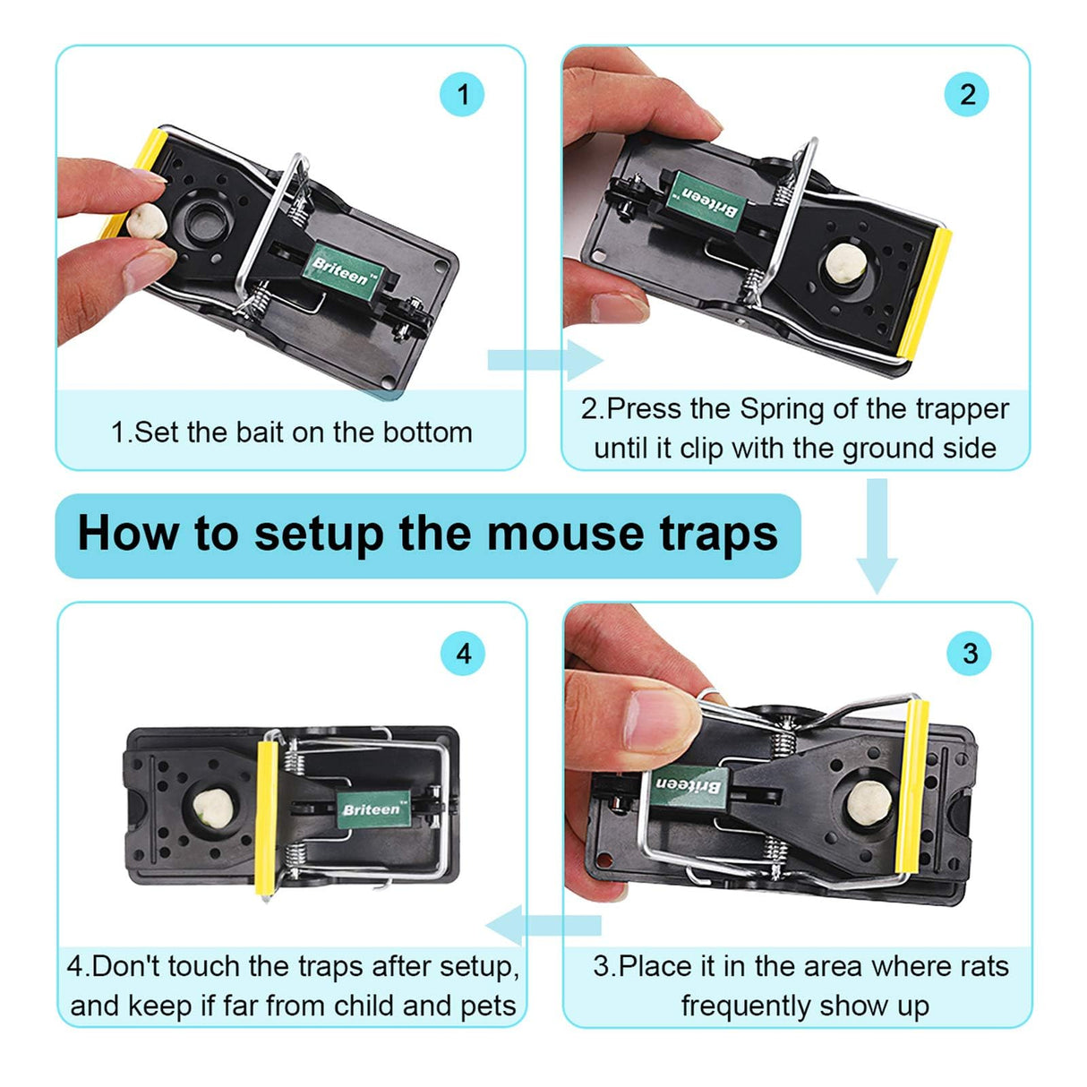 Mouse Trap Mice Trap That Work Human Power Mouse Killer Mouse Catcher Quick Effective Sanitary 12 Pack