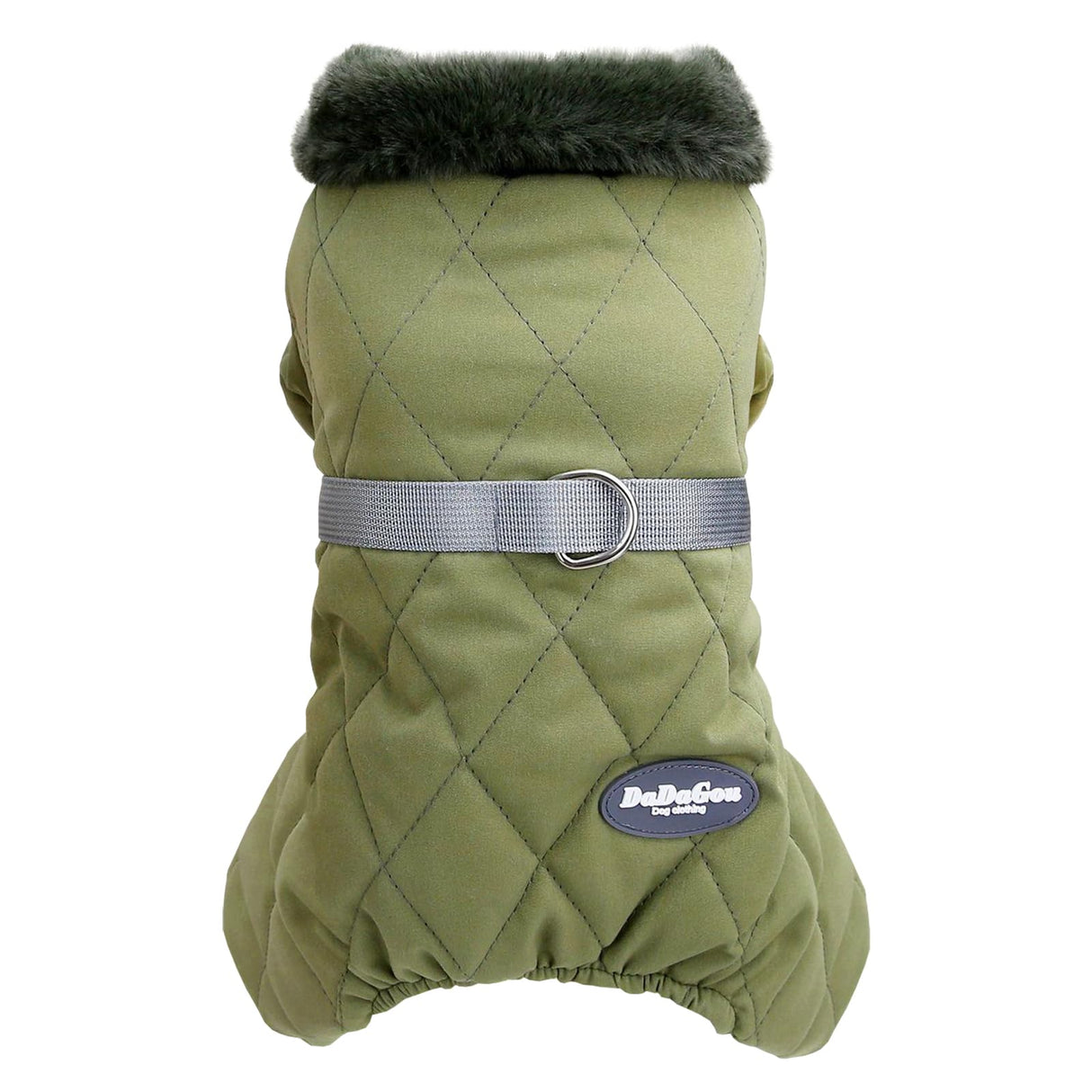 Izefia Dog Coat Jacket Windproof Cold Weather Coat 4 Legs Warm Dog Jumpsuit Winter Thick Clothes Snow Proof Coat Cotton Dog Coat for Small Dog Medium Dog Cat Green S