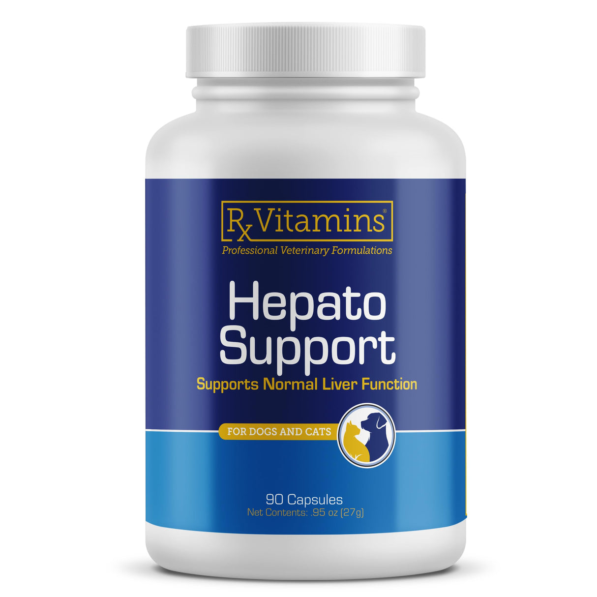 Rx Vitamins Hepato Support for Dogs & Cats - Liver Support Supplement with Milk Thistle - Boosts Liver Detox for Senior Pets - 90 ct