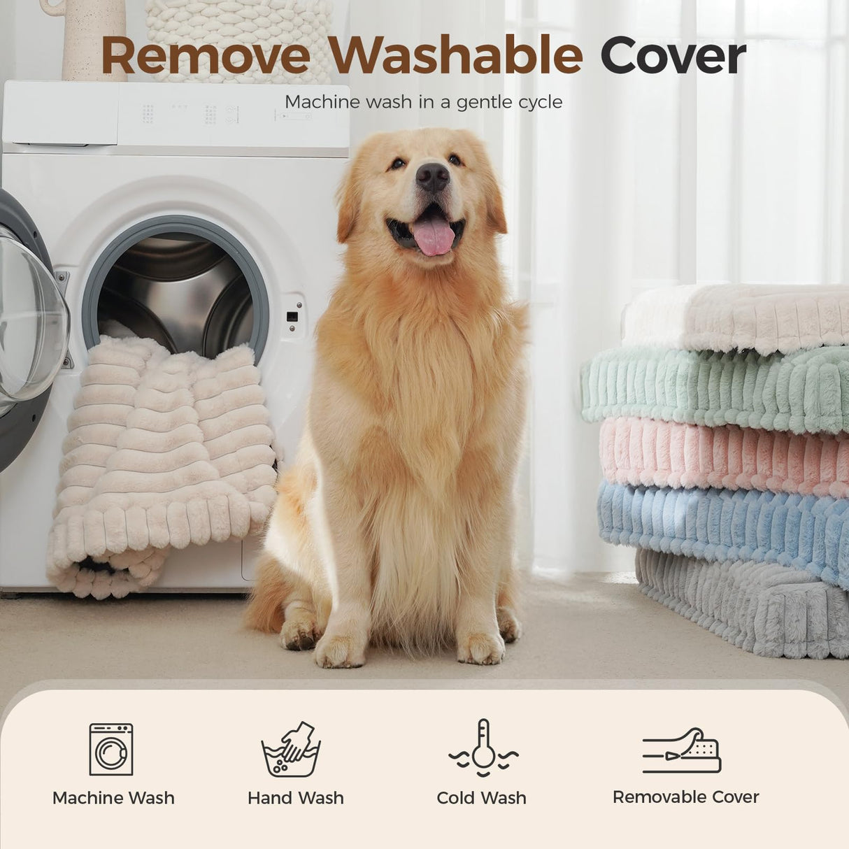 Orthopedic Dog Bed for Extra Large Dog, Waterproof Pet Bed for Crate,Non-Slip Bottom and Egg-Crate Foam with Removable Washable Cover Crate Bed,Grey,41"x27"x4"