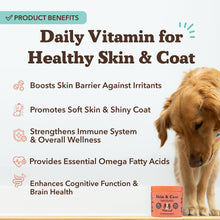 Load image into Gallery viewer, Natural Dog Company Skin & Coat Supplement for Dogs – Omega 3 Salmon Oil, Biotin & Vitamin E Support Shiny Coat, Healthy Skin & Normal Shedding, Promotes Comfort from Occasional Itch, 90 Count