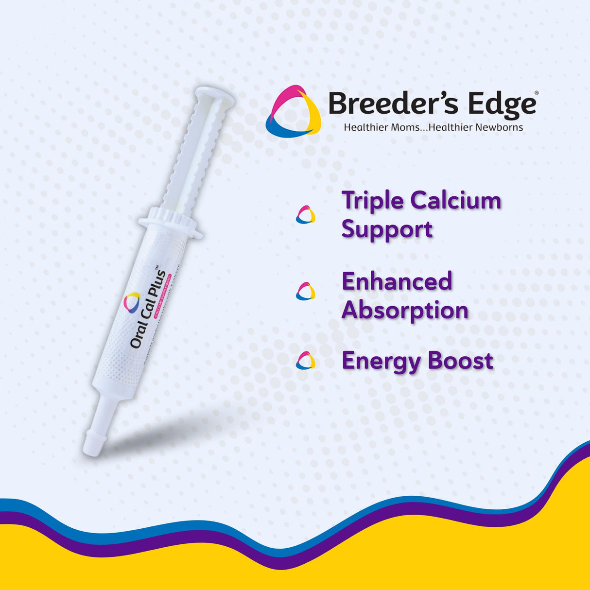 Breeder's Edge Oral Cal Plus Gel, Whelping and Queening Calcium Supplement Gel for Dogs and Cats Delivers 3 Calcium Sources in Labor to Support Strong and Normal Contractions, 30ml Paste