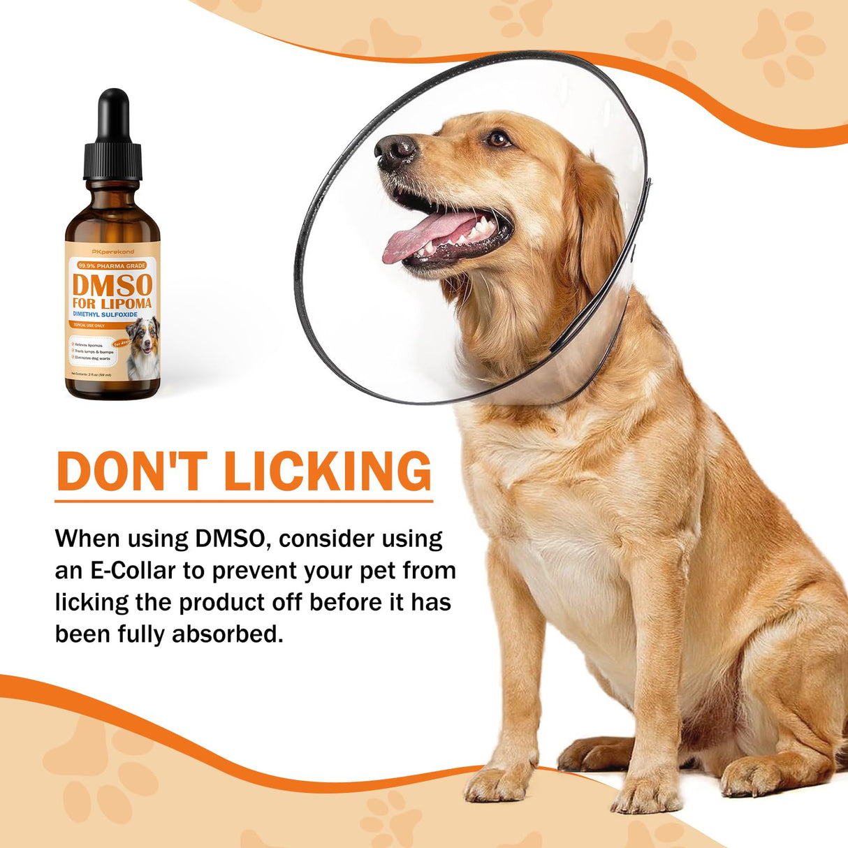 Topical DMSO for Dogs Lipoma, Guard Dog Away from Lumps and Bumps, Reduce Inflammation and Swelling, Soften Fatty Lumps & Lumps, Dog Pain Relief, Lipoma Treatment for Dogs, Help Buddy Regain Energy