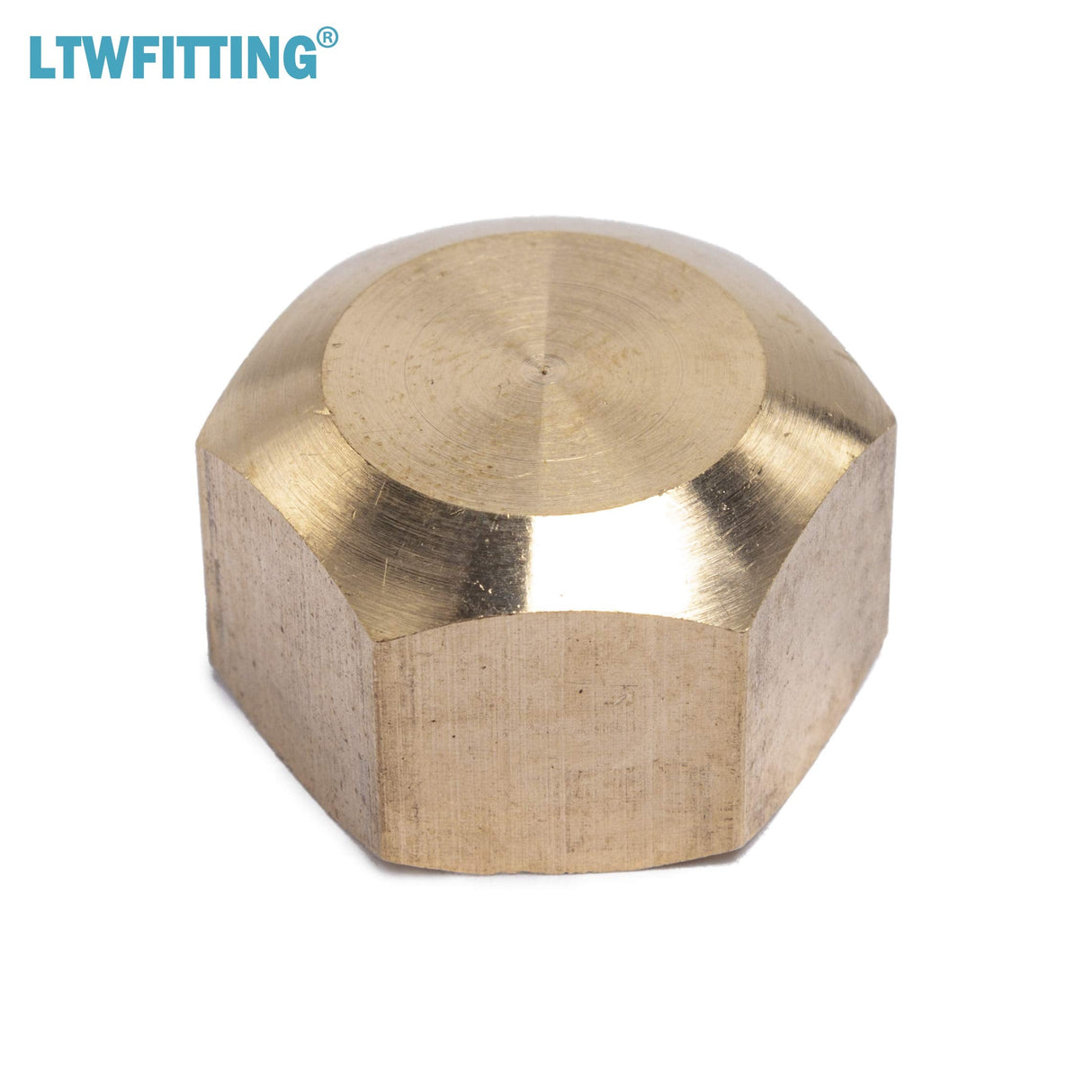 LTWFITTING 5/8-Inch Brass Compression Cap Stop Valve Cap,Brass Compression Fitting(Pack of 10)