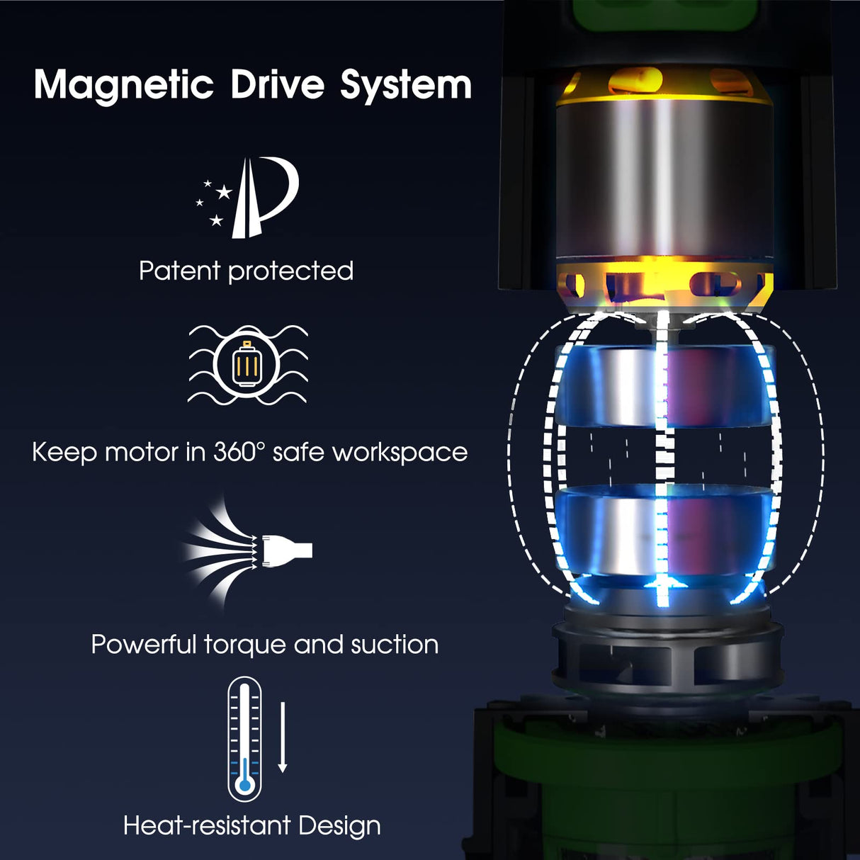 Rechargeable Pool & Spa Hot Tub Vacuum Cleaner - Dual Mode & Magnetic Drive System, 25µm Ultra Fine Mesh Filters for Hot Tub, Small Above Ground Pools, 70 Mins