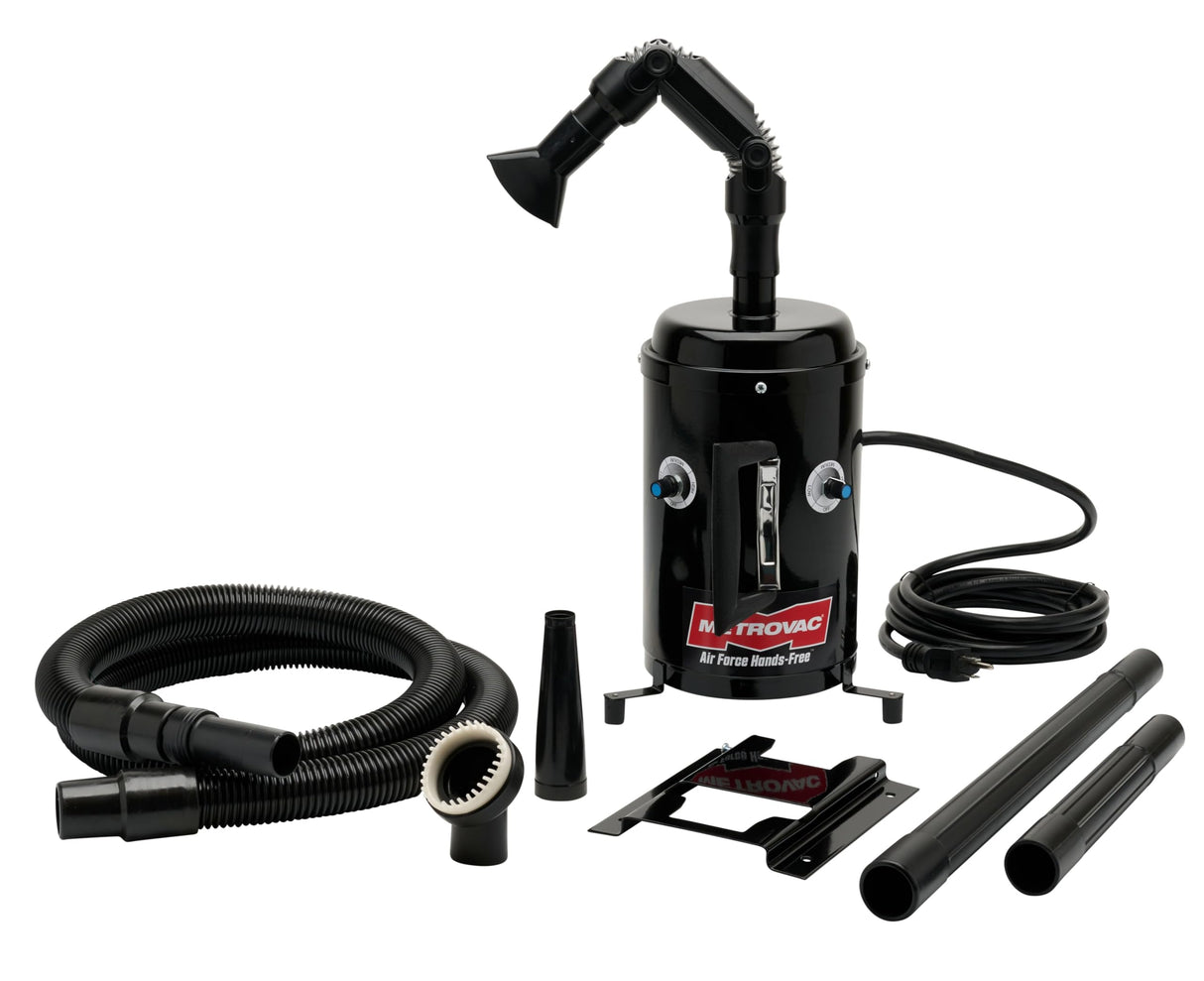 METROVAC Air Force Hands-Free High Velocity Dog Hair Dryer | Variable Speed Pet Grooming Blower with Heat and Adjustable Hose