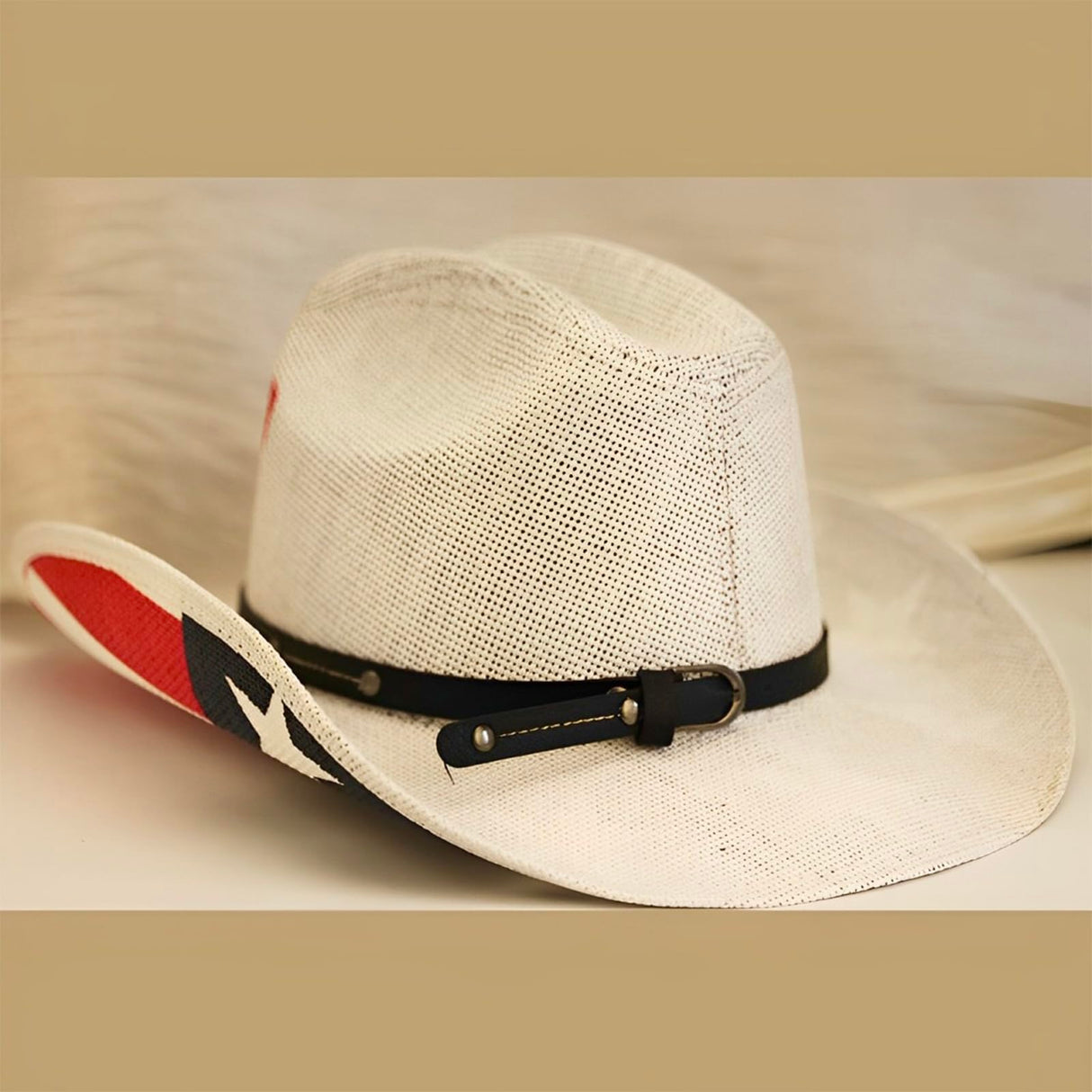 Generic Trump 2024 Western Cowboy Hat, American Flag Cowboy Hat for Men and Women, Wide Brim Straw Cowboy and Cowgirl Hat, Classic Outdoor Sunshade Cowboy Hats with Belt Buckle Multicolor