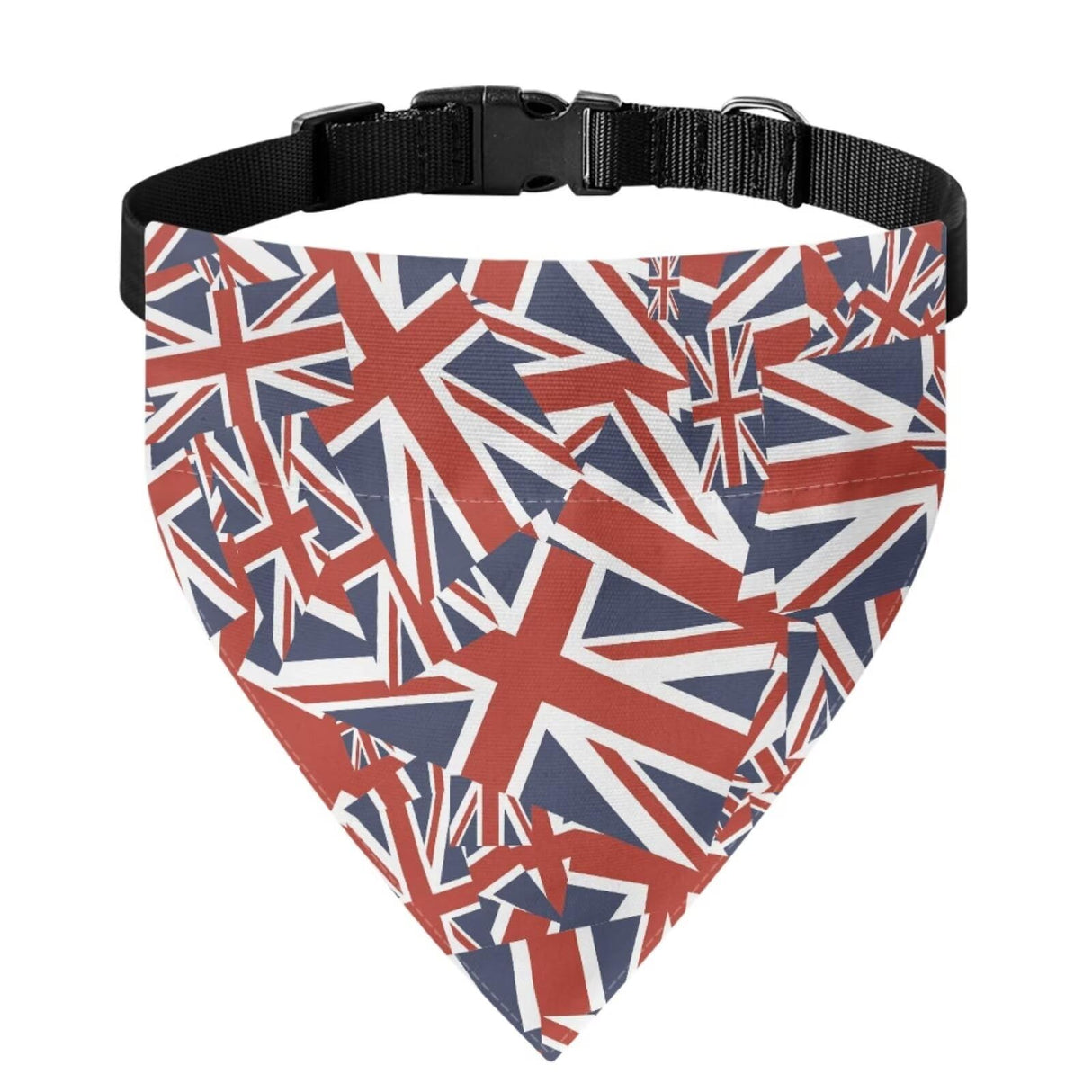 KEIAHUAN Summer Triangle Dog Bandana - British Flag Washable Adjustable Collar Bandanas Kerchief Pet Costume Accessories for Small, Medium & Large Dogs & Cats