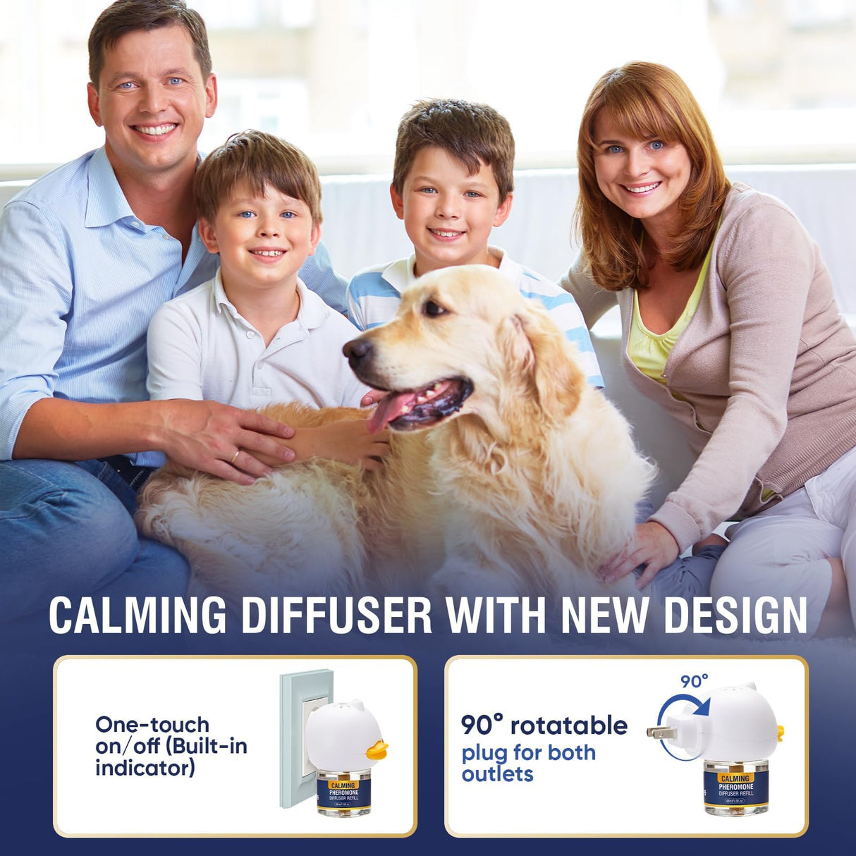 Diffuser Kit Dog Pheromones Appeasing Pheromone Diffuser to Calm Reduce Aggression Fighting Barking (3 Plug in+ 6 Pack 48ml Refill) for Anxiety Relieve Relief