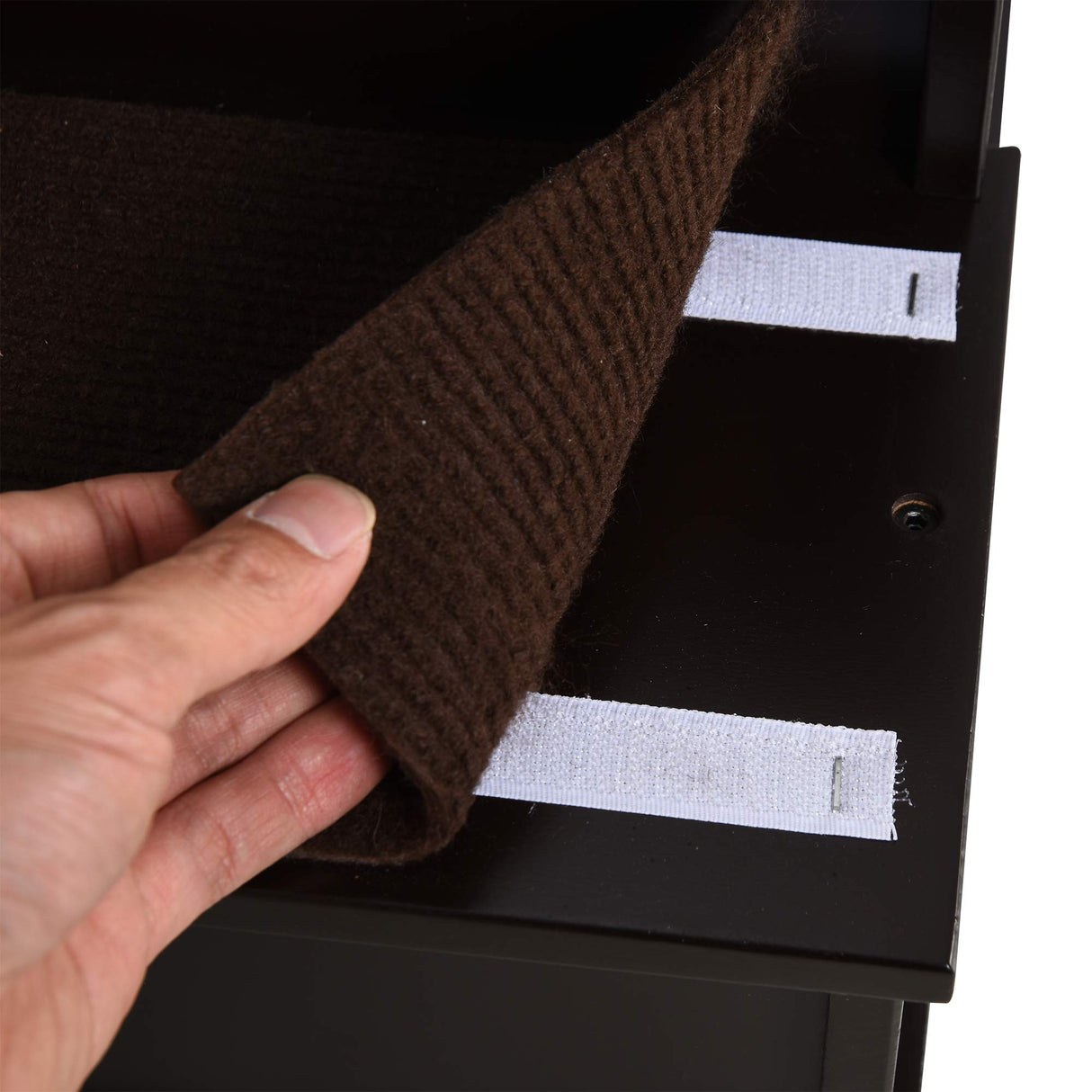 PawHut Pet Stairs, Small Pet Steps with Cushioned Removable Covering for Dogs and Cats Up to 22 lbs, Brown