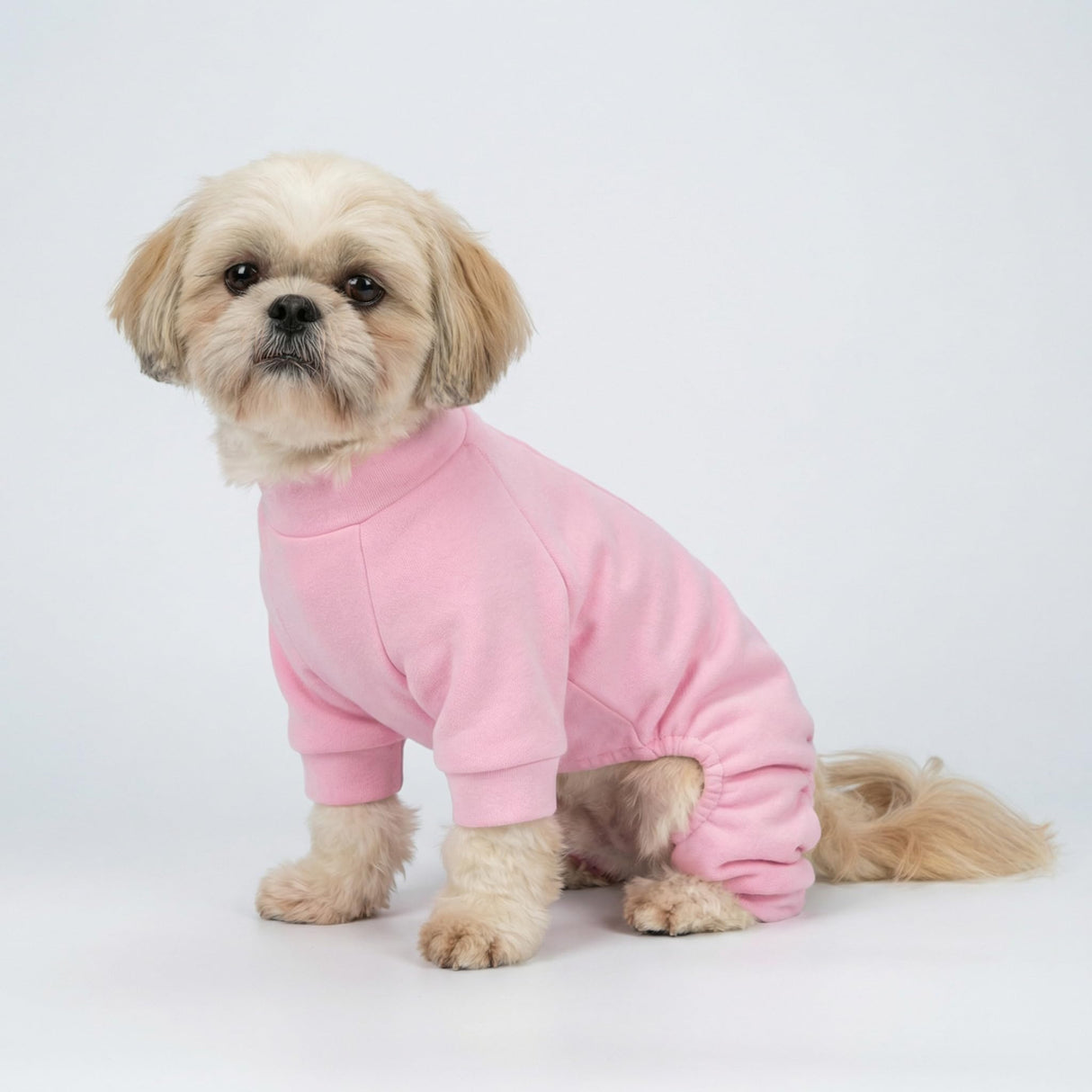 Fitwarm 2 Pack Lightweight Fleece Dog Pajamas, Warm Winter Clothes for Small Dogs Girl, Cozy Pet Onesie with Feet, Medium Violet Red, Light Pink, XXL