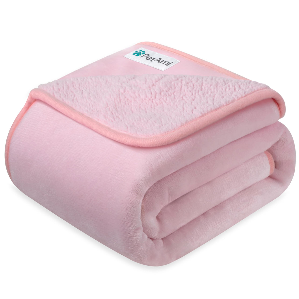 PetAmi Waterproof & Pee Proof Dog & Cat Blanket - Reversible, Soft, Washable - Medium/Large Dogs & Puppies - 60x80 Pink