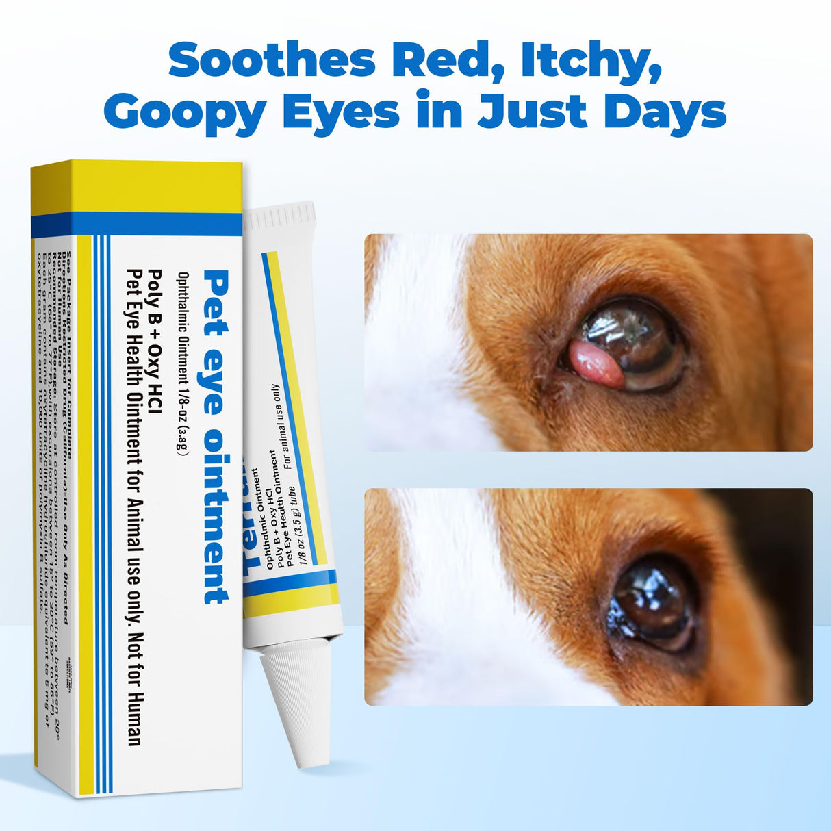 DURIVERME Pet Eye Care Cream for Cats, Dogs, Horses & Bird — Soothes Red/Watery Eyes, Lubricates & Cleans Discharge | Dual Pack (2 × 3.5 g)
