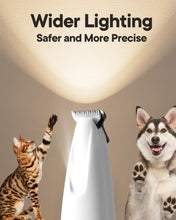 Load image into Gallery viewer, FURBONA Upgraded Dog Paw Trimmer with LED Light, 18 mm Widen Blade, 35 dB Low Noise, LED Display, Fully Waterproof, Rechargeable Clipper for Dogs Cats Trimming Paws, Eyes, Ears, Face, and Rump