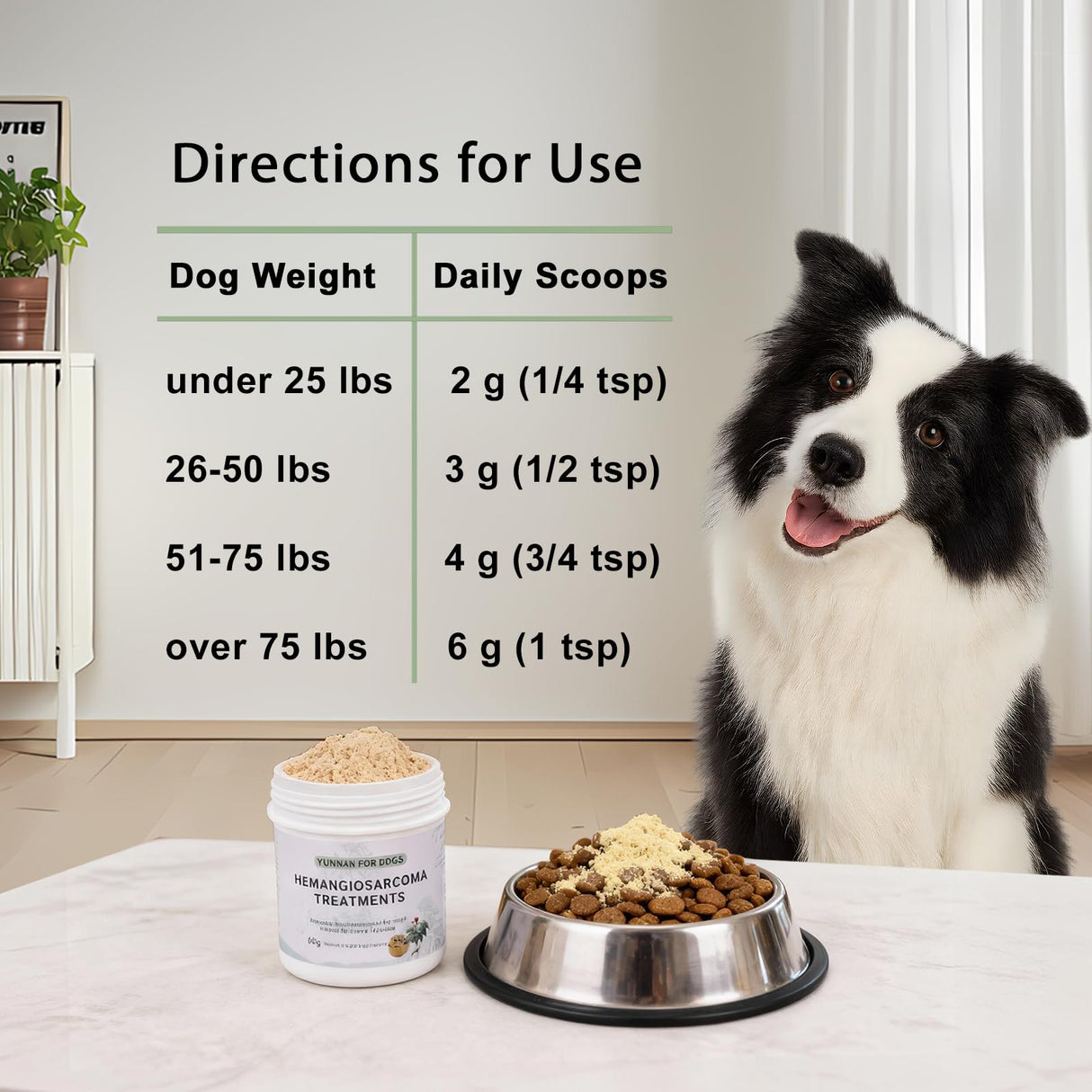 Quick Stop Bleeding for Dogs, Natural Yunnan Sanqi Powder for Hemangiosarcoma, Hemoabdomen, Pericardial Effusion, Cancer Bleeding, Severe Bruising, Ulcer-Related Bleeding, Bloody Stools - 60g