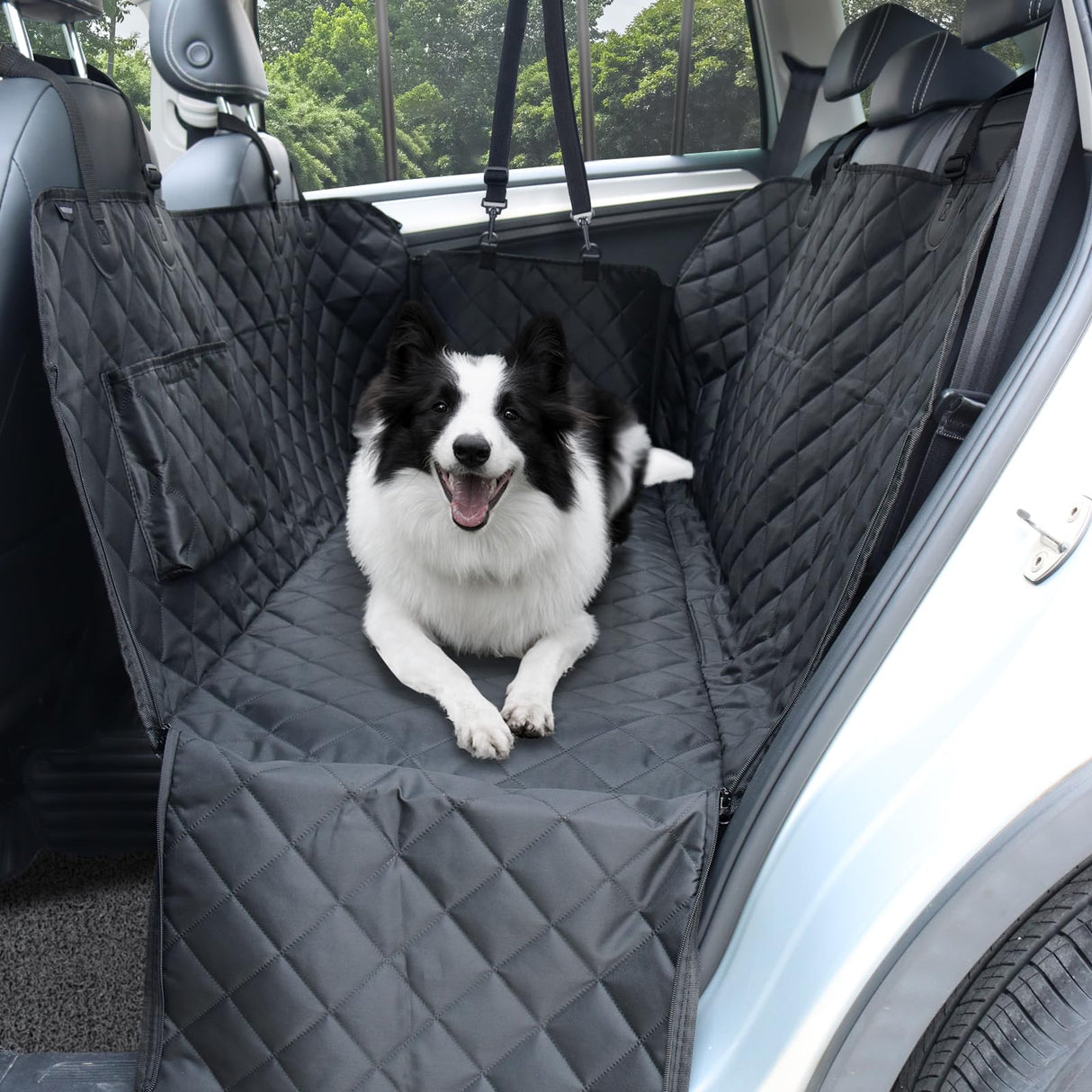 Viaviat Dog Car Seat Cover,Pets Back Seat Extender,600D Heavy Durable 100% Waterproof Scratchproof Soft Dogs Hammock, Nonslip Backseat Protector for Cars Trucks SUVs
