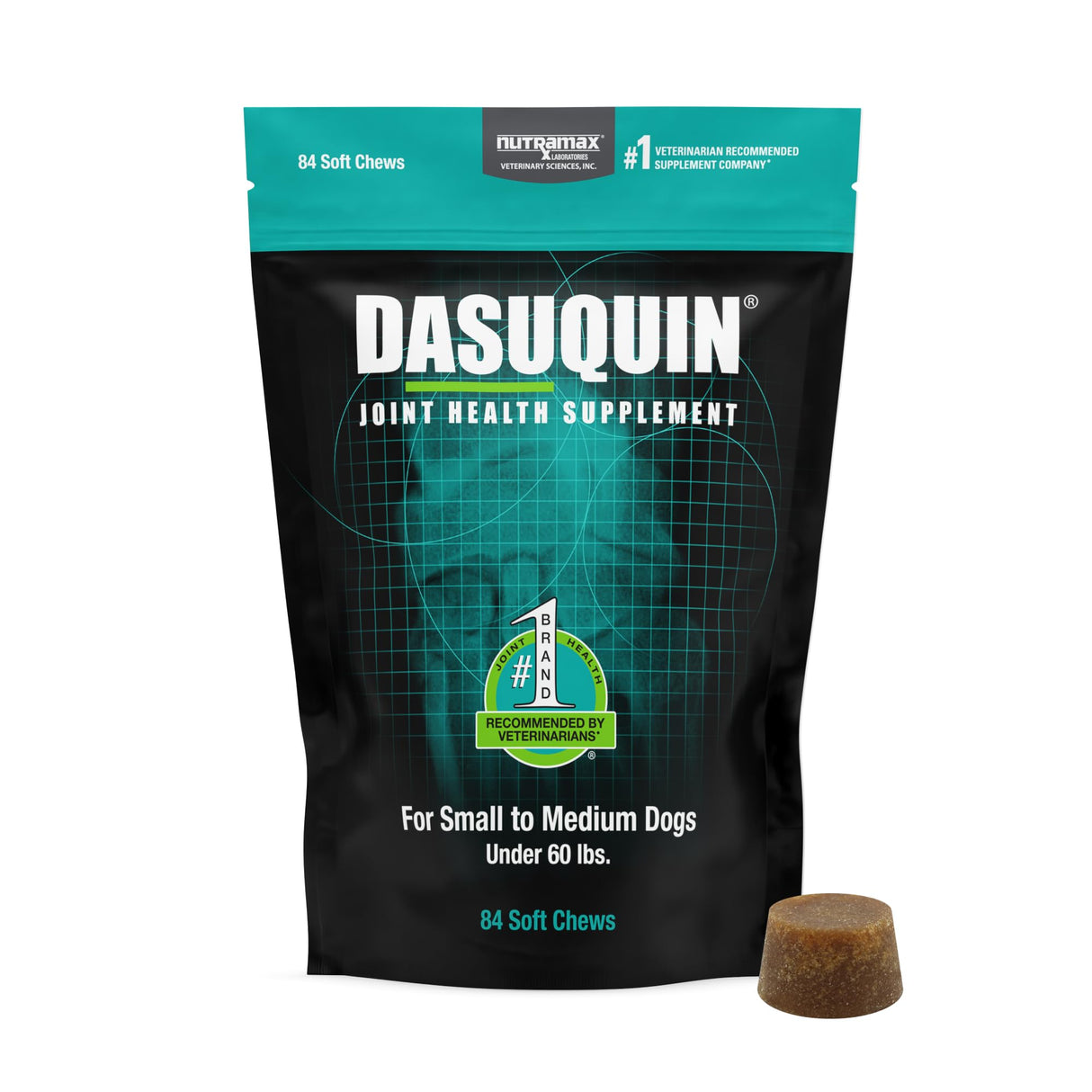 Nutramax Dasuquin for Small to Medium Dogs, Joint Health Supplement, Contains Glucosamine for Dogs, Plus Chondroitin, ASU and More, Supports Healthy Joints, Soft Chews, 84 Count
