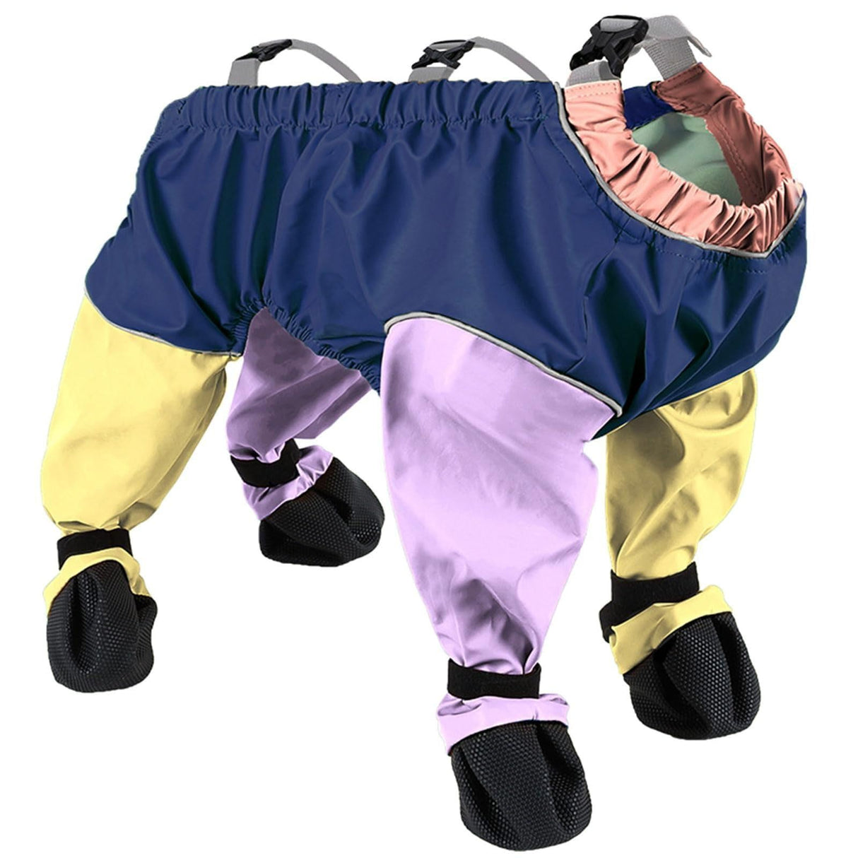 Dog Suspender Boots, Paw Protector Dogs Snowsuit Booties Leggings Anti-Slip Dog Winter Shoes Waterproof Dogs Rain Boots