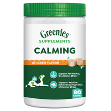 Load image into Gallery viewer, Greenies Supplements Calming Chews for Dogs Chicken Flavor, 14.7 oz. Container of 80 ct.