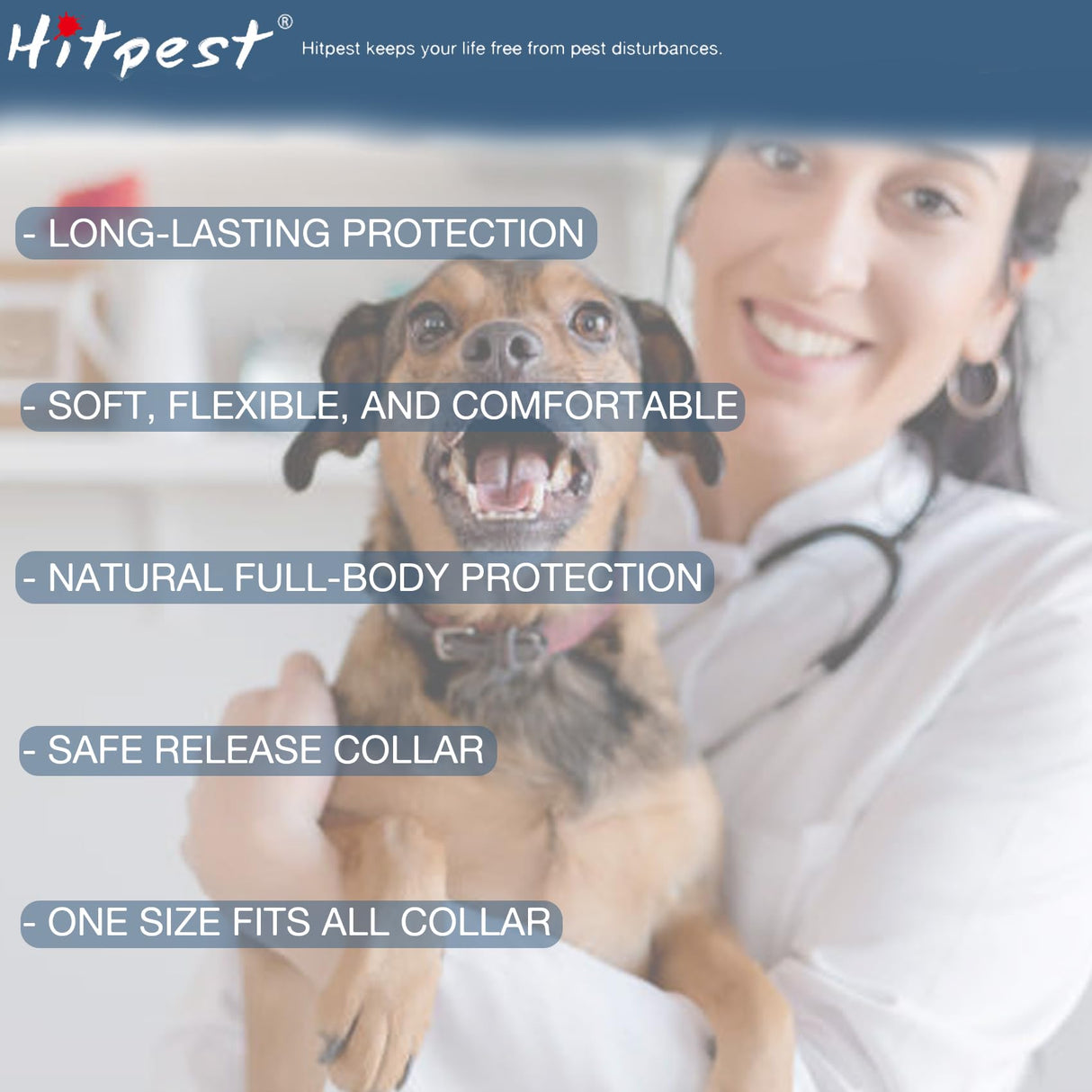 Flea and Tick Collar for Puppies - 12-Month Natural Protection - Safe & Effective Flea and Tick Prevention - Includes Flea Comb and Tweezers, 2-Pack