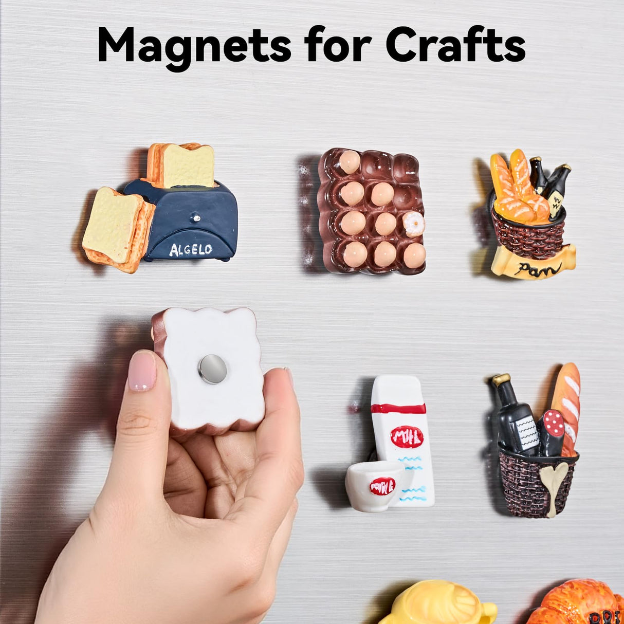 SMARTAKE 45 Pcs Refrigerator Magnets, 10x2.6mm Small Round Fridge Magnets, Multi-Use Premium Neodymium Office Magnets for Fridge, Whiteboard, Billboard in Home, Kitchen, Office and School (Silver)