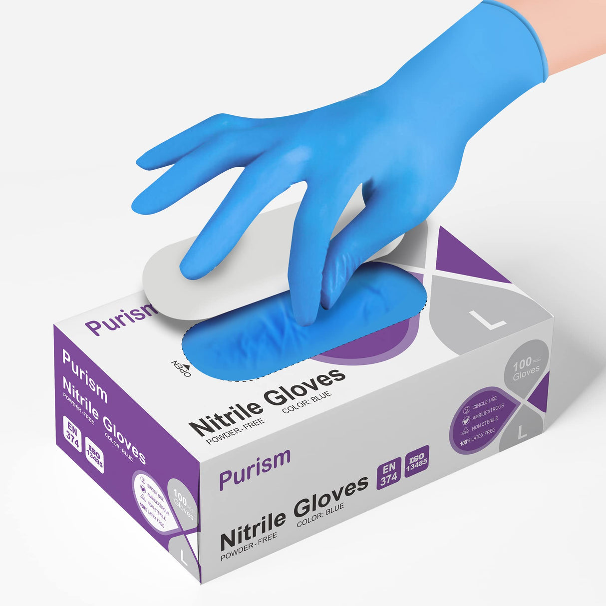 Daddy's Choice Small Nitrile Gloves Disposable Blue, No Latex, No Powder, Safe Working Gloves, 100pcs (Size Small)