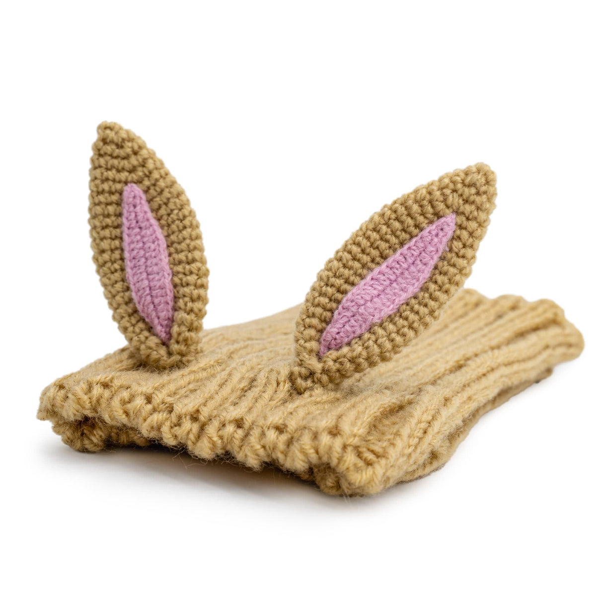 Zoo Snoods Jack Rabbit Costume - Knit Dog Snood Ear Wrap for Pets, Warm Neck Cover for Halloween and Winter (Small)