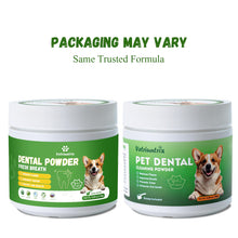 Load image into Gallery viewer, Vetriuntrix Dog Teeth Cleaning Powder, Dog Dental Powder for Teeth Cleaning and Dog Breath Fresh for Dogs with Probiotic & Tartar Remover, Plaque Off Dog Tooth Cleaning (80g)