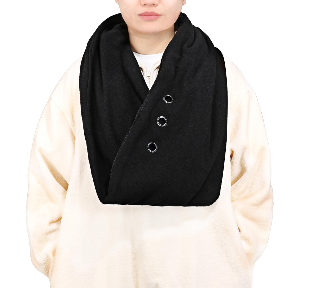 Pet Bonding Scarf - Carry Bonding Pouch - for Chinchillas, Hedgehogs, Rats, Sugar Gliders, Guinea Pigs, Rabbits, Hamsters, Gerbils, Squirrels, Ferrets, Kittens, Parrots, Birds, Reptiles (Black)