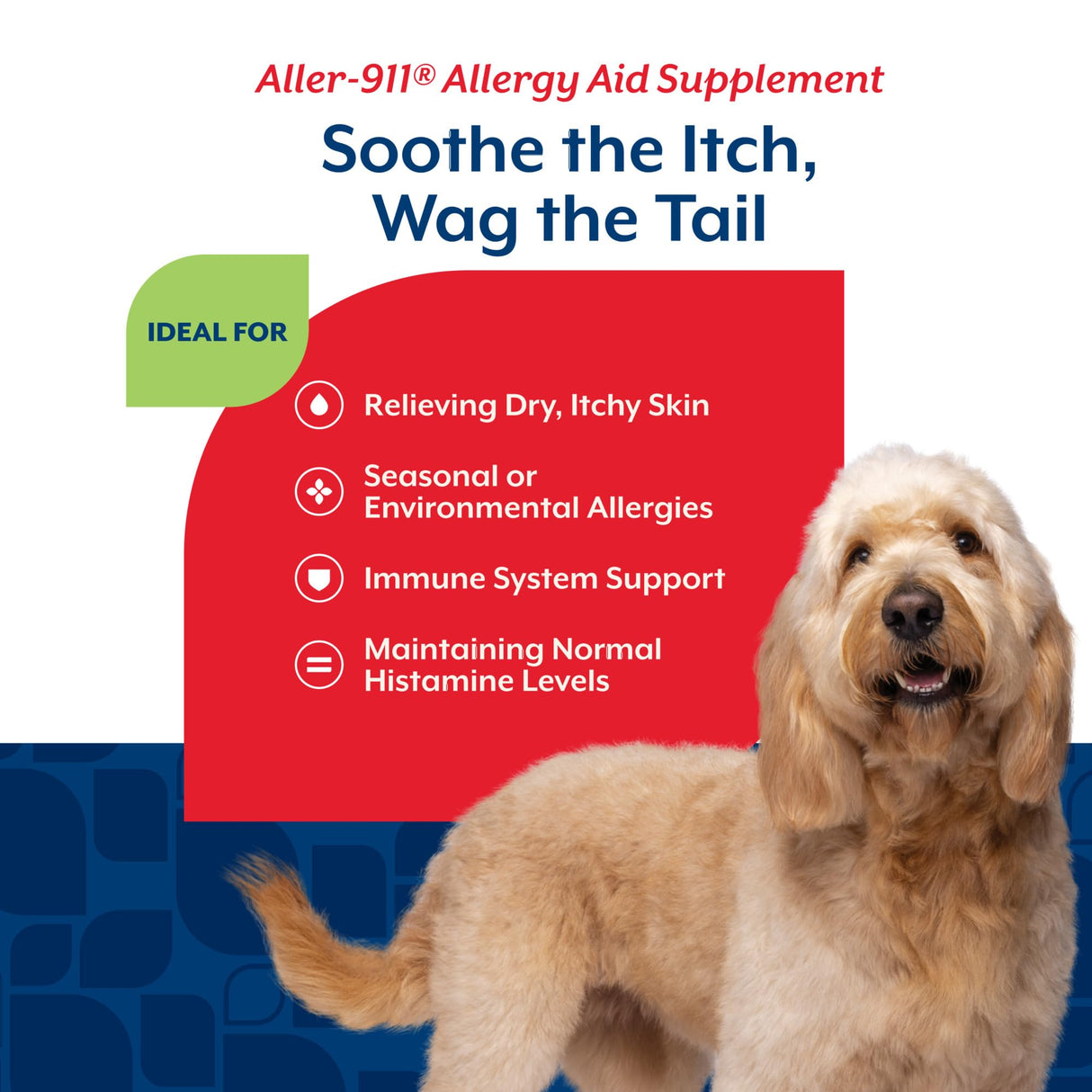 NaturVet Scoopables Aller-911 Dog Allergy Support Vitamins - Supports Immunity & Seasonal Allergies in Dogs - Hickory Smoked Bacon Flavored Pet Health Supplement | 11oz Bag