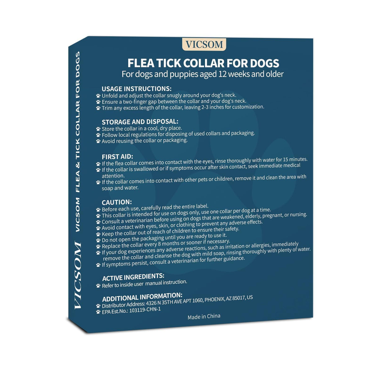 Flea and Tick Collar for Dogs 4 Pack, 32 Months Prevention, Waterproof, Adjustable for Small Medium Large Dogs Puppies (Black)