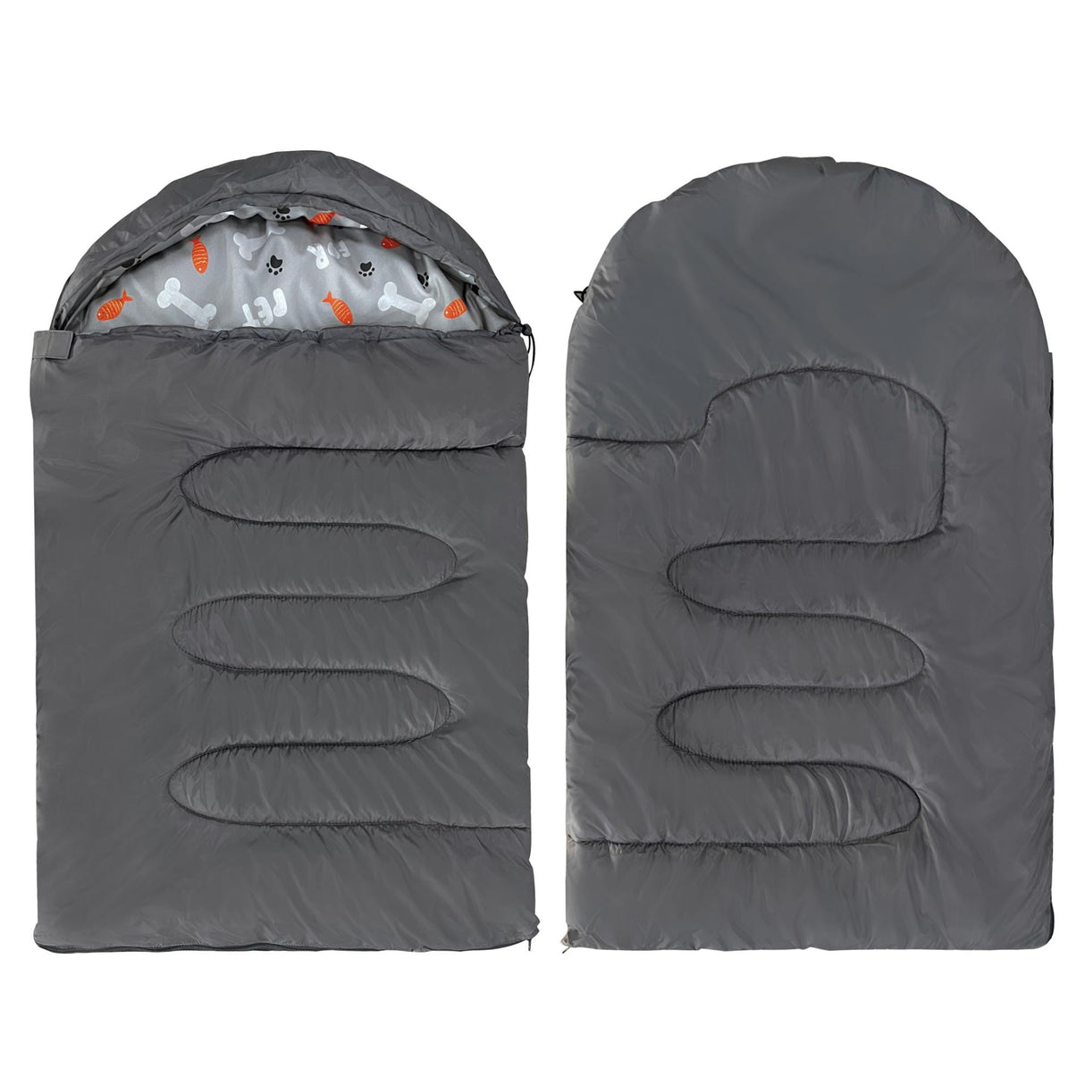 GeerDuo Dog Sleeping Bag Waterproof Warm Packable Dog Bed Mat with Storage Bag for Indoor Outdoor Travel Camping Hiking Backpacking (Grey)