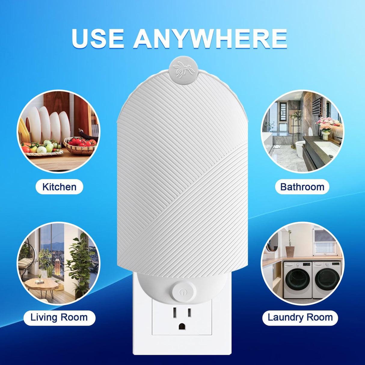 Flying Insect Trap (1 Stater & 3 Refill Cartridges), UV Light Indoor Bug Catcher for Gnats, Fruit Flies, Mosquitoes, and Moths, Plug-in Fly Trap for Home, Kitchen, Living Room