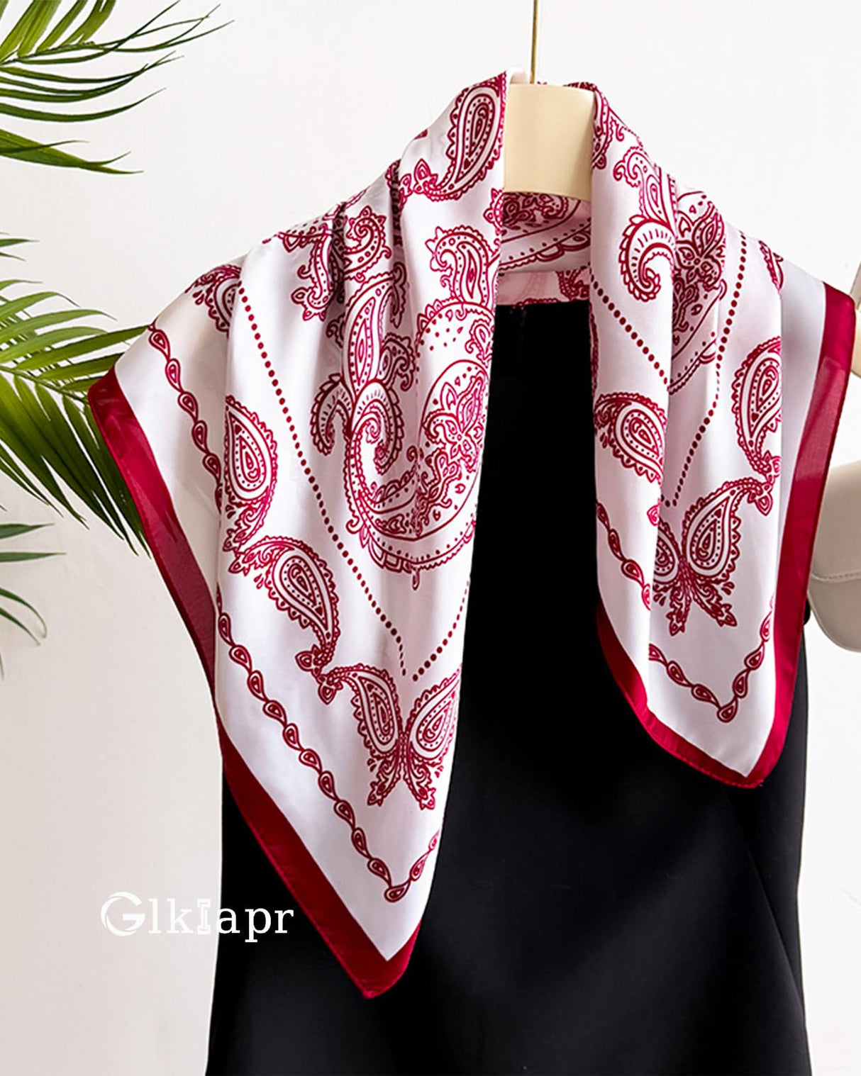 Glkiapr Satin Bandana Headscarf for Women Silky Hair Scarves for Fashion Lightweight-27