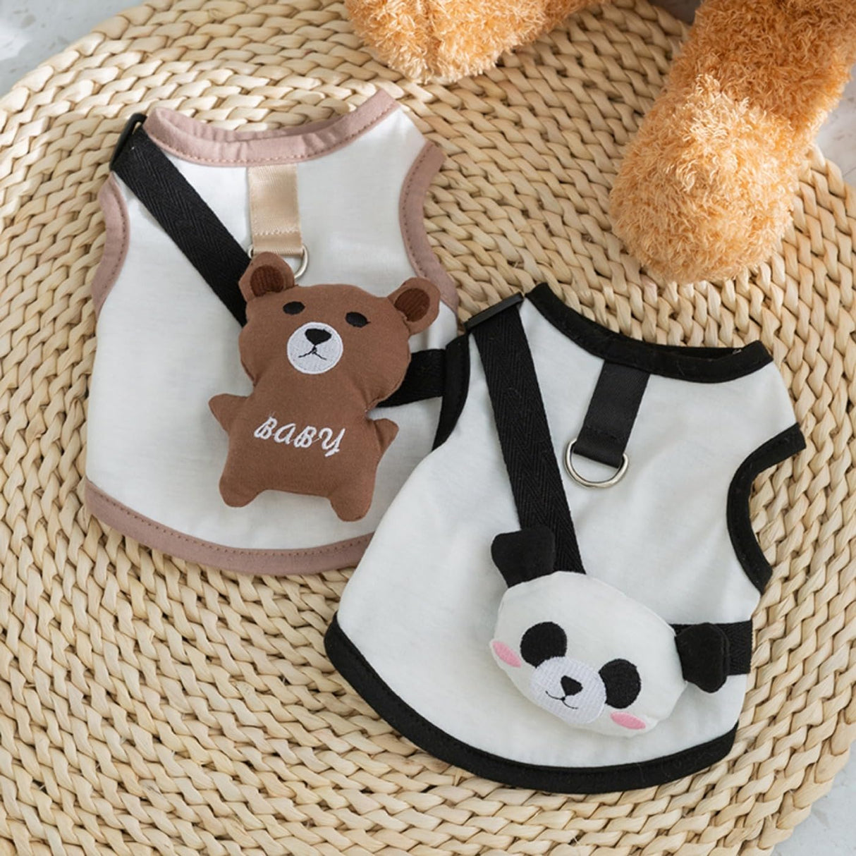 Dog Shirts for Small Dogs Breathable Dog Outfit Soft Puppy Sweatshirt Dog Clothes Pet Shirts Summer Puppy Clothes Tank Top Sleeveless Vest Pet Clothes Dog Costumes for Small Dogs Black Panda L