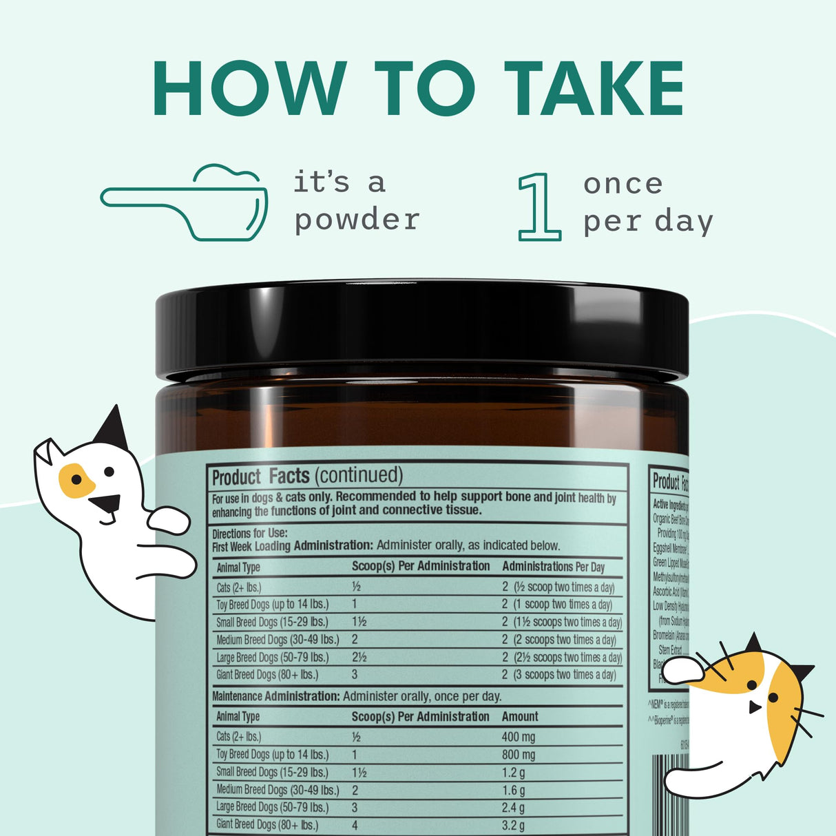 Dr. Mercola Bark & Whiskers Joint Support - Joint & Cartilage Support for Cats & Dogs - with Collagen, MSM, Green-Lipped Mussel Extract & Hyaluronic Acid - 1.69 oz