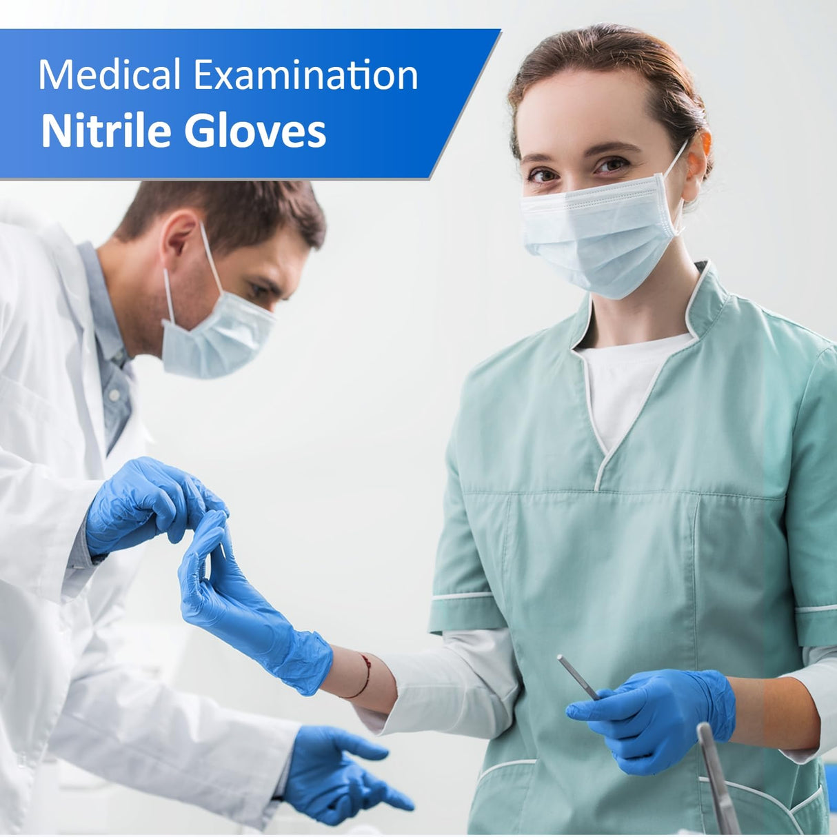 Schneider Nitrile Exam Gloves, XL, 200-ct Box, 4 mil, Blue Gloves Disposable Latex Free, Powder Free Medical Gloves for Cooking, Cleaning, Examination
