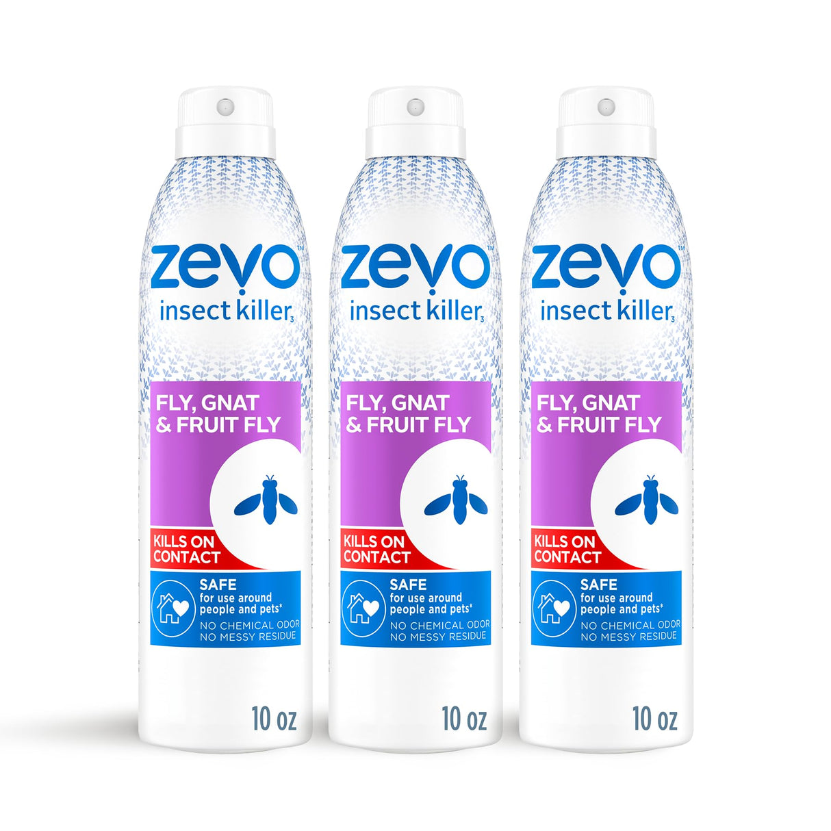 Zevo Flying Insect Killer - Fly, Gnat & Fruit Fly Aerosol Spray (3 Pack)
